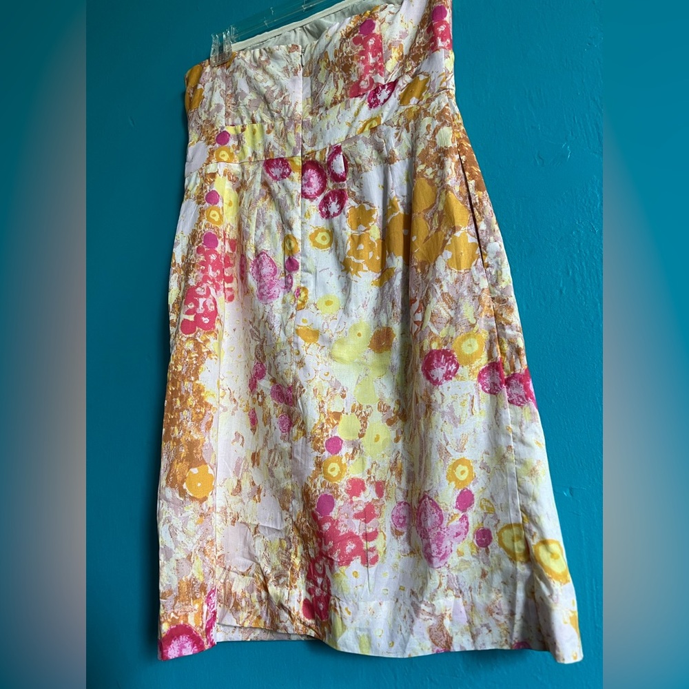 J. Crew ~ Floral Strapless Summer Dress SIZE 4 - Picture 3 of 13